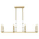 Kaden Linear Chandelier Ceiling Light in Modern Gold
