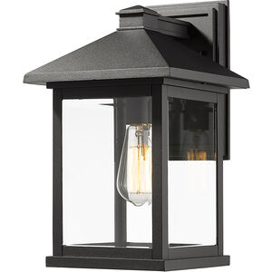 Portland 1 Light 16 inch Black Outdoor Wall Sconce