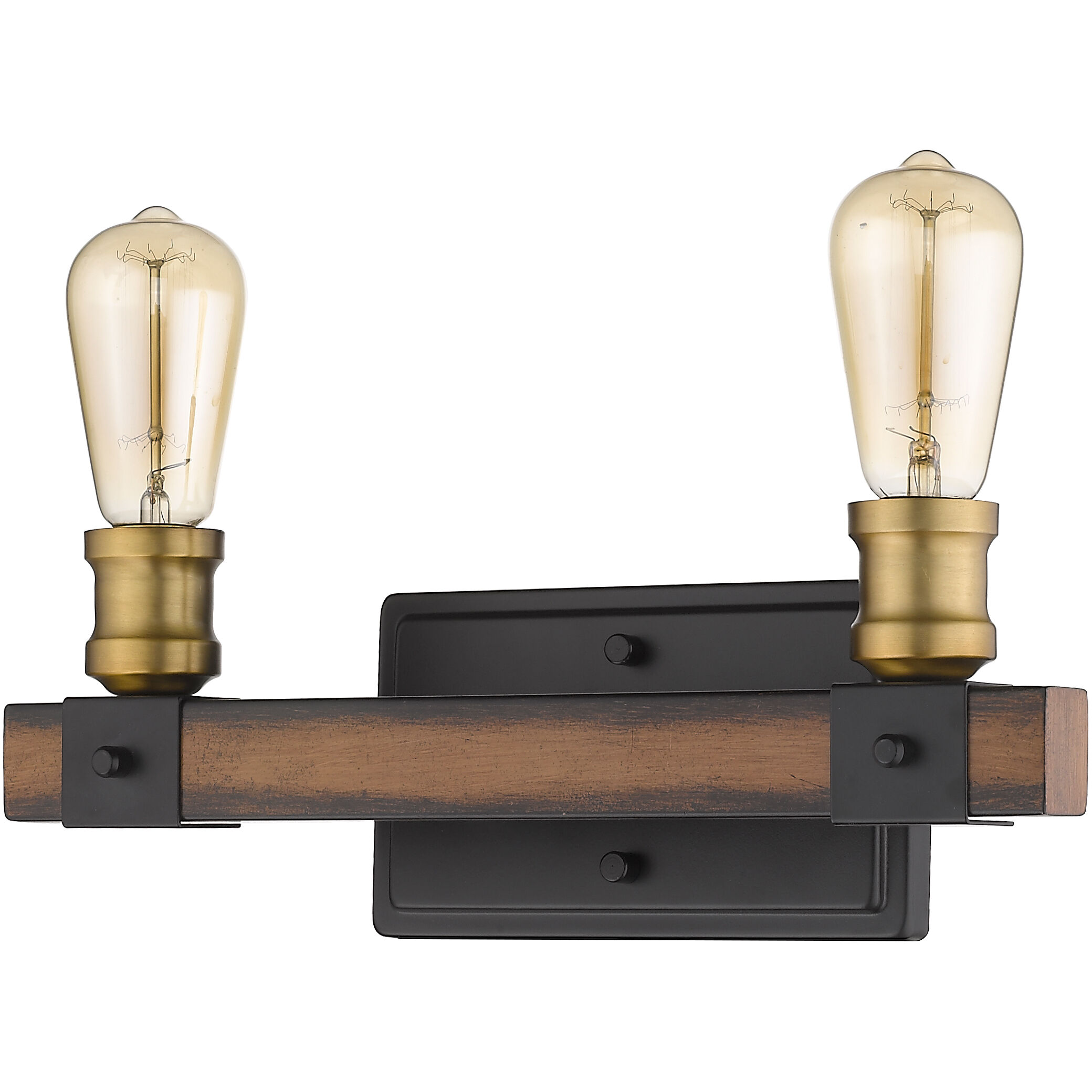 Kirkland 2 Light 14 inch Rustic Mahogany Vanity Wall Light