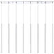 Forest LED 44.25 inch Chrome Linear Chandelier Ceiling Light in 8, 30, Matte White Steel