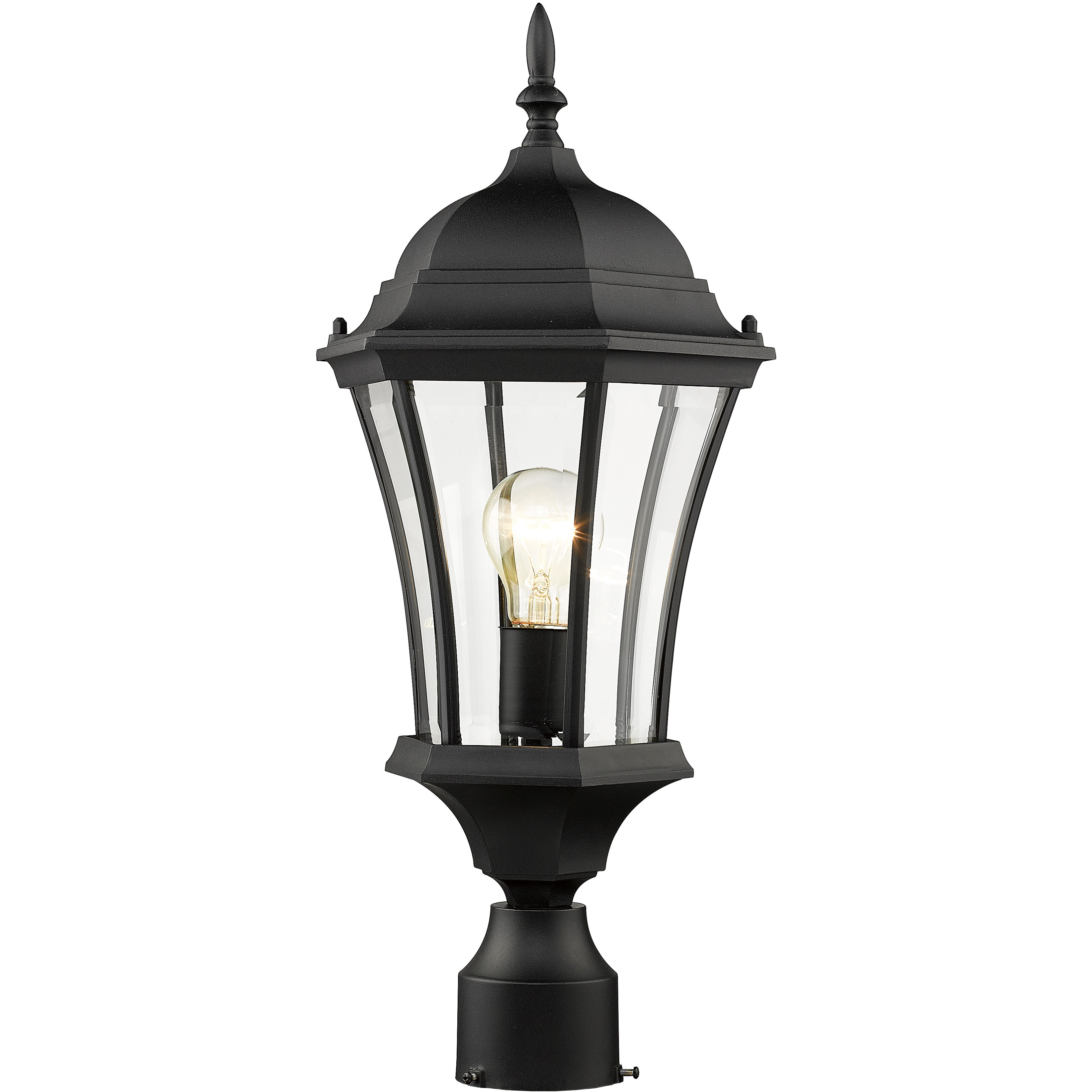 Wakefield 1 Light 22 inch Black Outdoor Post Mount Fixture