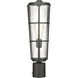 Helix 1 Light 19.5 inch Black Outdoor Post Mount Fixture