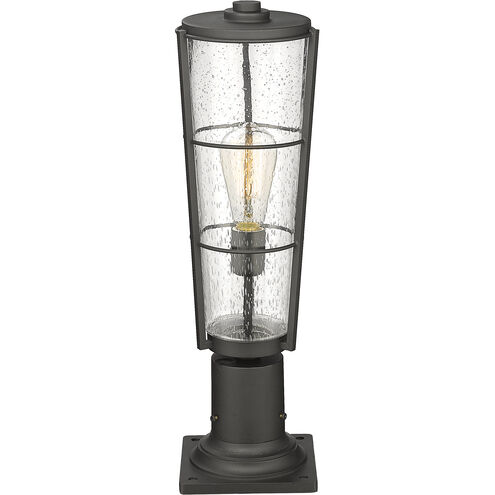 Helix 1 Light 21.25 inch Black Outdoor Pier Mounted Fixture