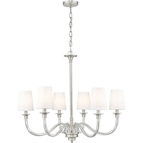 Z-Lite Katerina 6 Light 32 inch Brushed Nickel Chandelier Ceiling Light 1950-6BN - Open Box