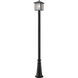 Aspen 1 Light 110 inch Black Outdoor Post Mounted Fixture