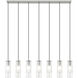 Alton 7 Light 54 inch Brushed Nickel Linear Chandelier Ceiling Light