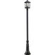 Portland 1 Light 112.25 inch Black Outdoor Post Mounted Fixture