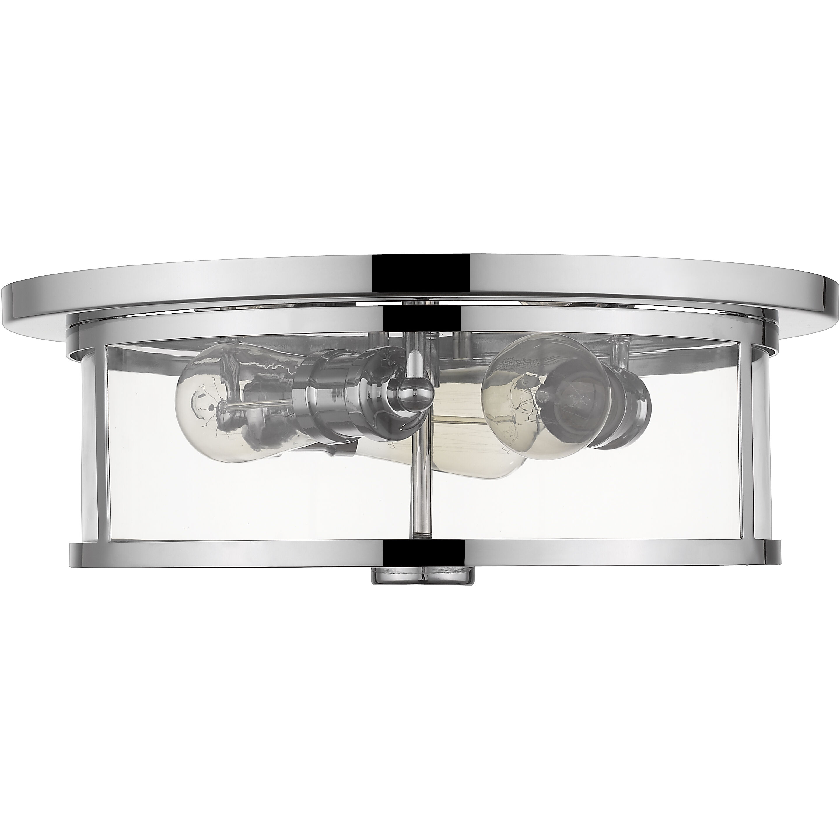 Savannah 3 Light 15.75 inch Chrome Flush Mount Ceiling Light