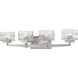 Rubicon 4 Light 29.5 inch Brushed Nickel Vanity Wall Light in G9