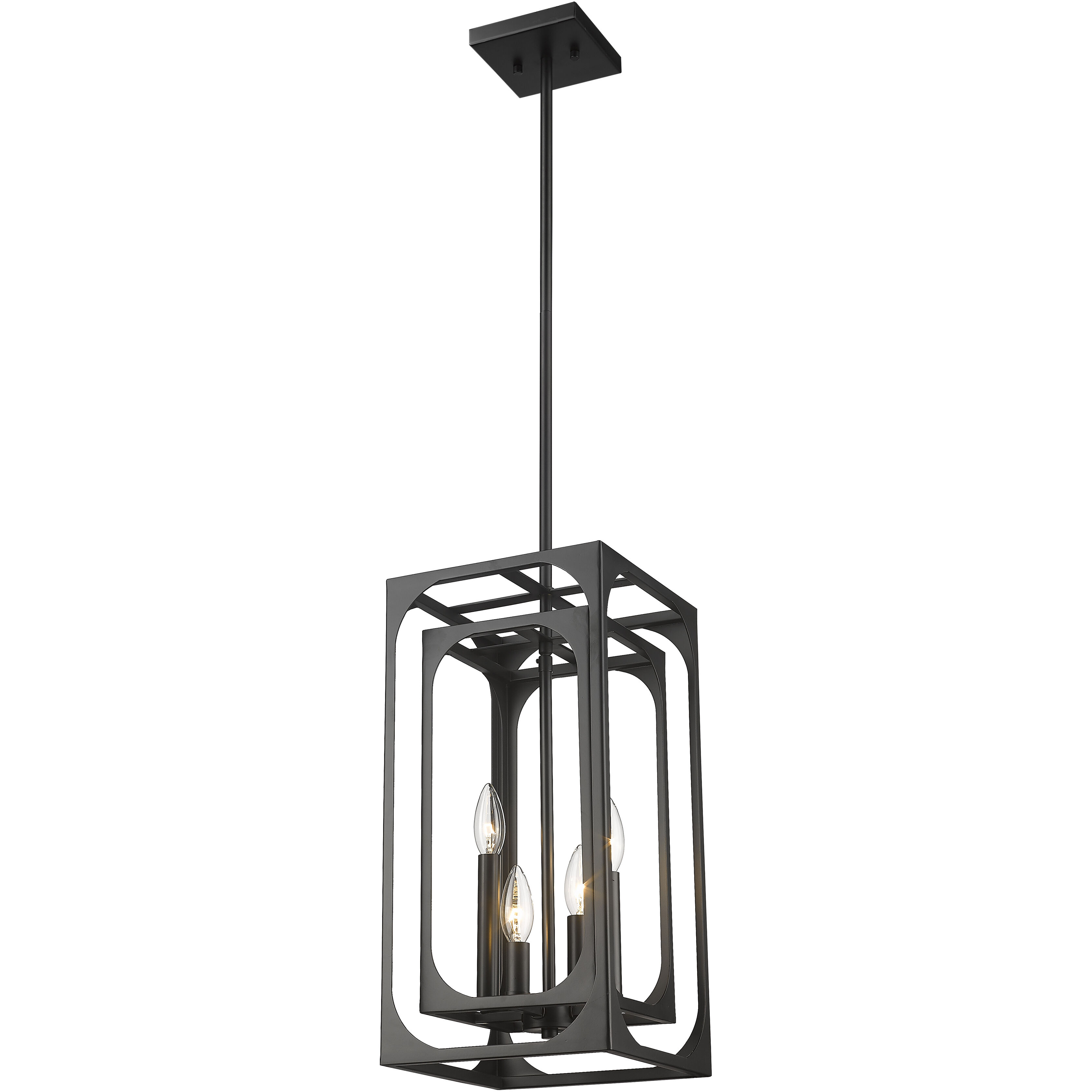 Easton 4 Light 9.25 inch Matte Black Chandelier Ceiling Light