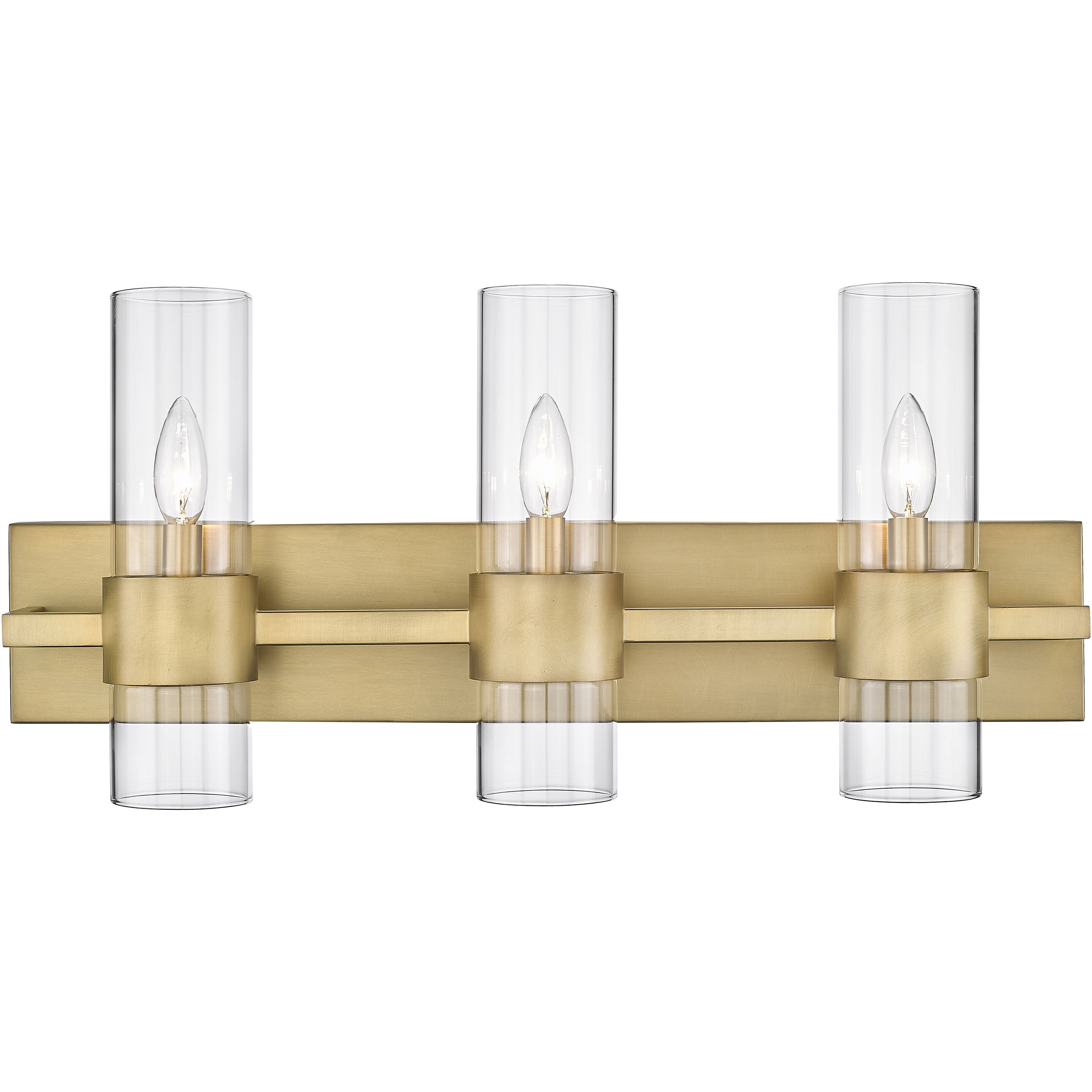 Lawson 3 Light 25 inch Rubbed Brass Vanity Wall Light in Rubbed Bronze