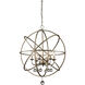Acadia 6 Light 24 inch Antique Silver Chandelier Ceiling Light