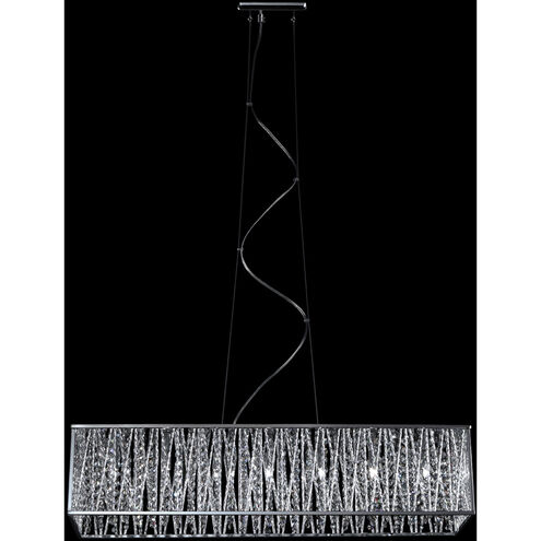 Terra 7 Light 33.75 inch Chrome Linear Chandelier Ceiling Light