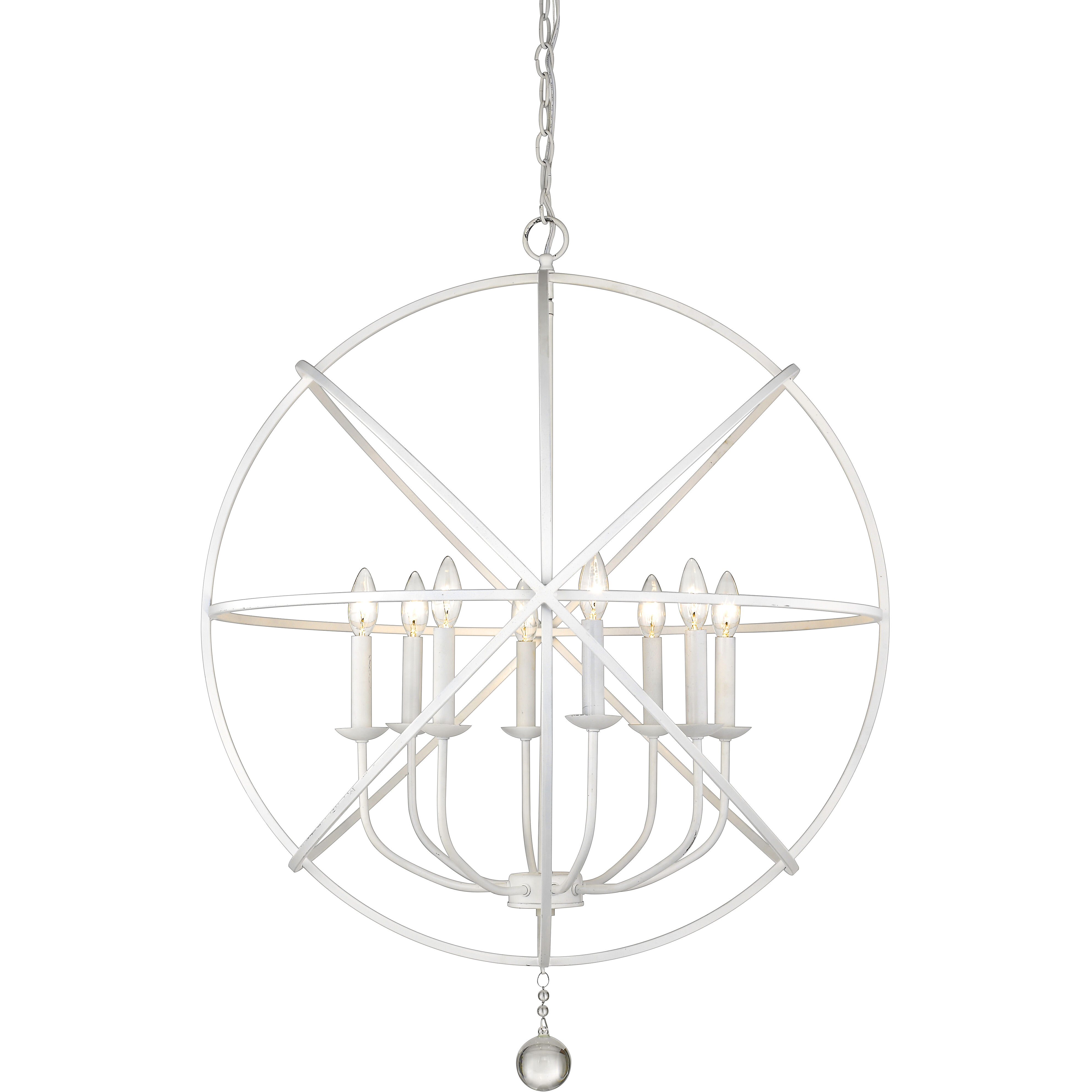 Tull 8 Light 30 inch Matte White Chandelier Ceiling Light