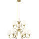 Gianna 9 Light 32 inch Modern Gold Chandelier Ceiling Light