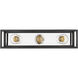 Kube 3 Light 23.5 inch Matte Black and Chrome Vanity Wall Light