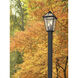 Talbot 3 Light 113.5 inch Black Outdoor Post Mounted Fixture in Clear Beveled Glass