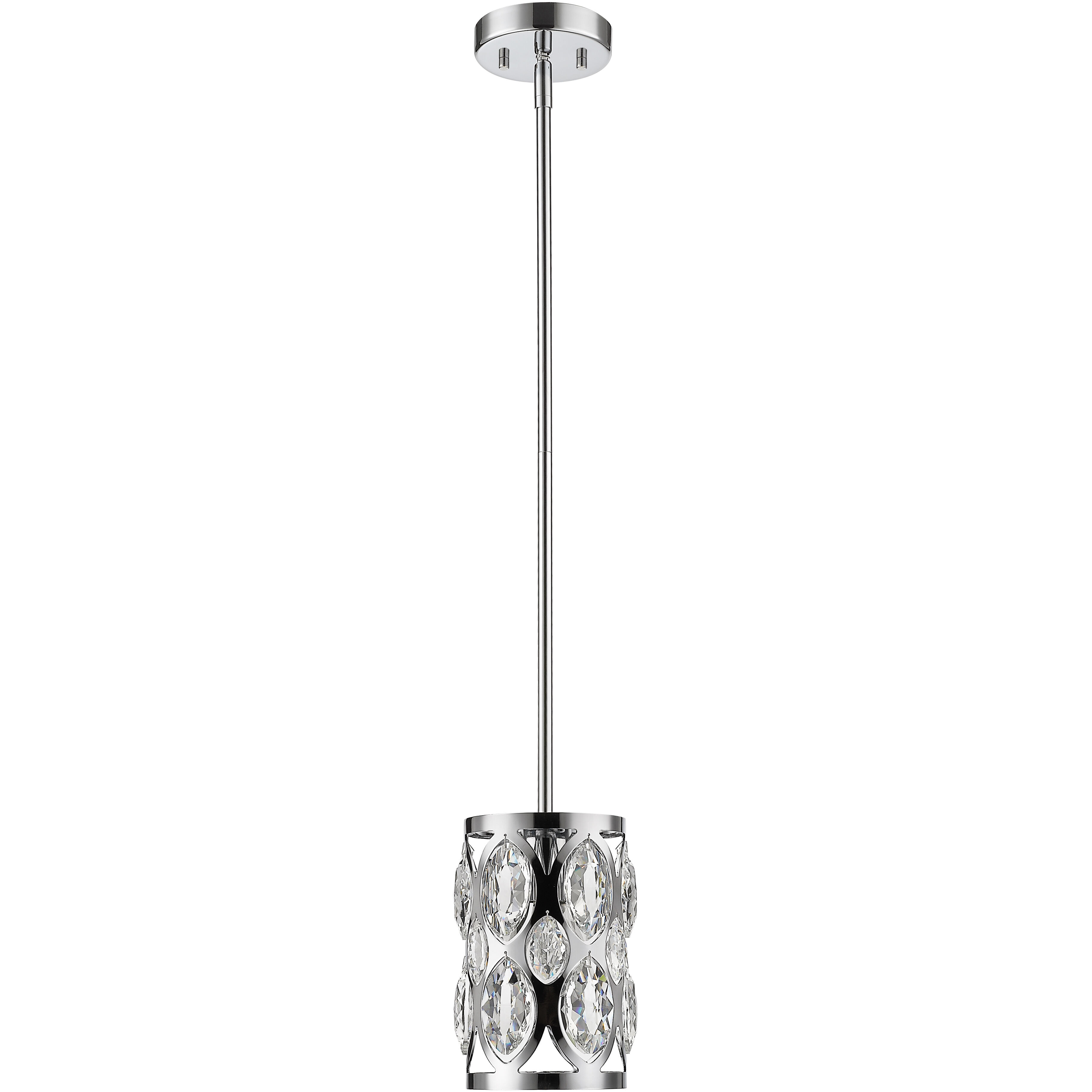 Dealey 1 Light 6.5 inch Chrome Pendant Ceiling Light