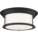 Sonna 3 Light 15.5 inch Matte Black Flush Mount Ceiling Light