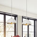 Landry 1 Light 14 inch Matte White and Brushed Nickel Pendant Ceiling Light