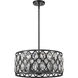 Dealey 5 Light 19.25 inch Matte Black Chandelier Ceiling Light