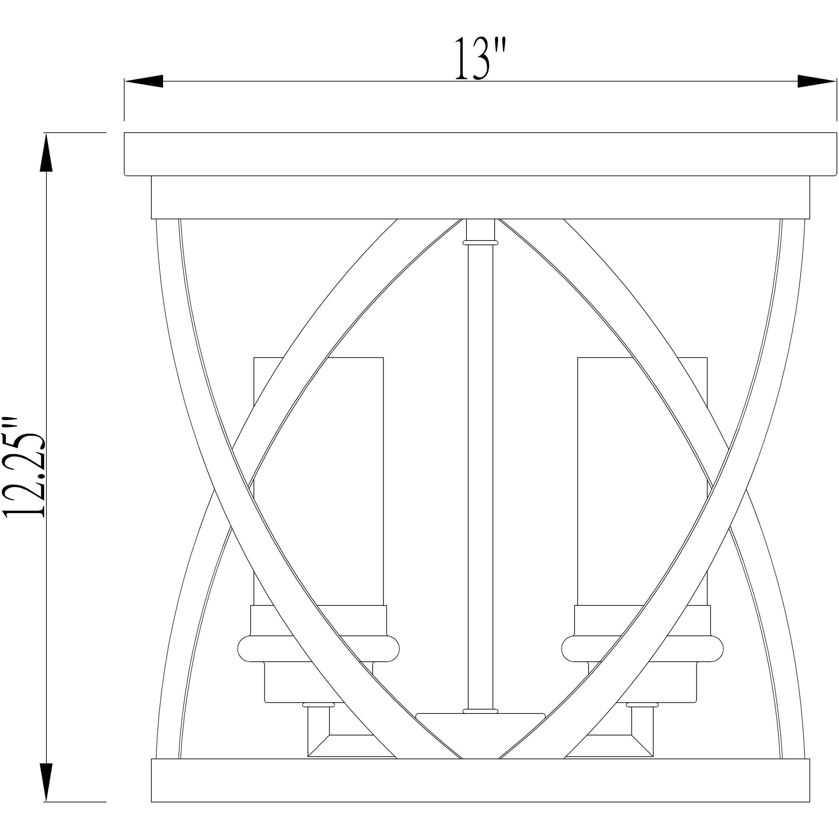 Malcalester 3 Light 13 inch Matte Black and Brushed Nickel Flush Mount Ceiling Light
