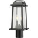 Millworks 2 Light 16.75 inch Black Outdoor Post Mount Fixture