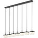 Renaud LED 58.75 inch Matte Black Linear Chandelier Ceiling Light