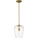 Joliet 1 Light 9 inch Olde Brass Pendant Ceiling Light
