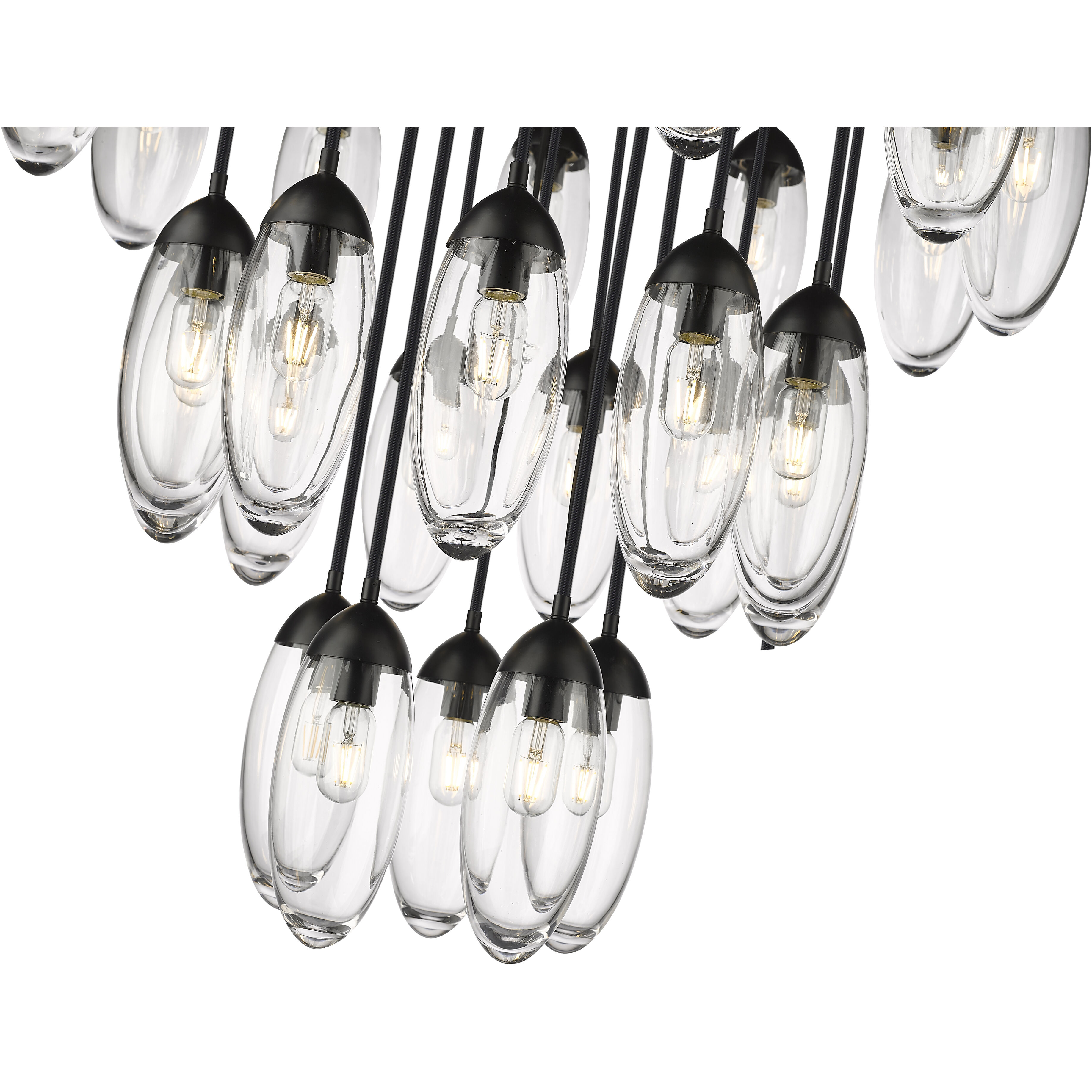 Arden 27 Light 36 inch Matte Black Chandelier Ceiling Light