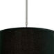 Albion 9 Light 60 inch Brushed Nickel Linear Chandelier Ceiling Light in Black Fabric