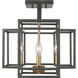 Titania 4 Light 14 inch Bronze and Olde Brass Semi Flush Mount Ceiling Light