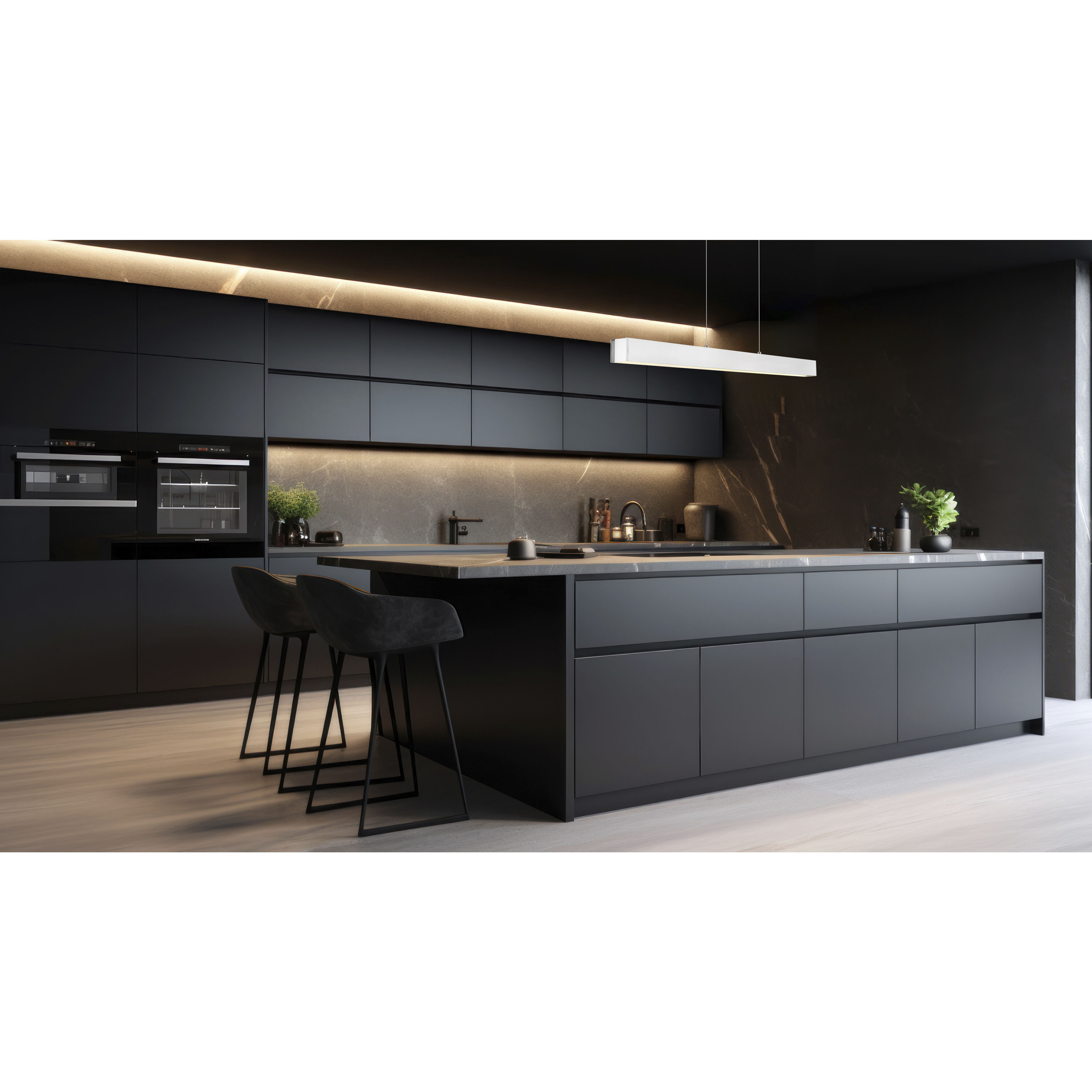 Hudson Linear Chandelier Ceiling Light in Brushed Nickel