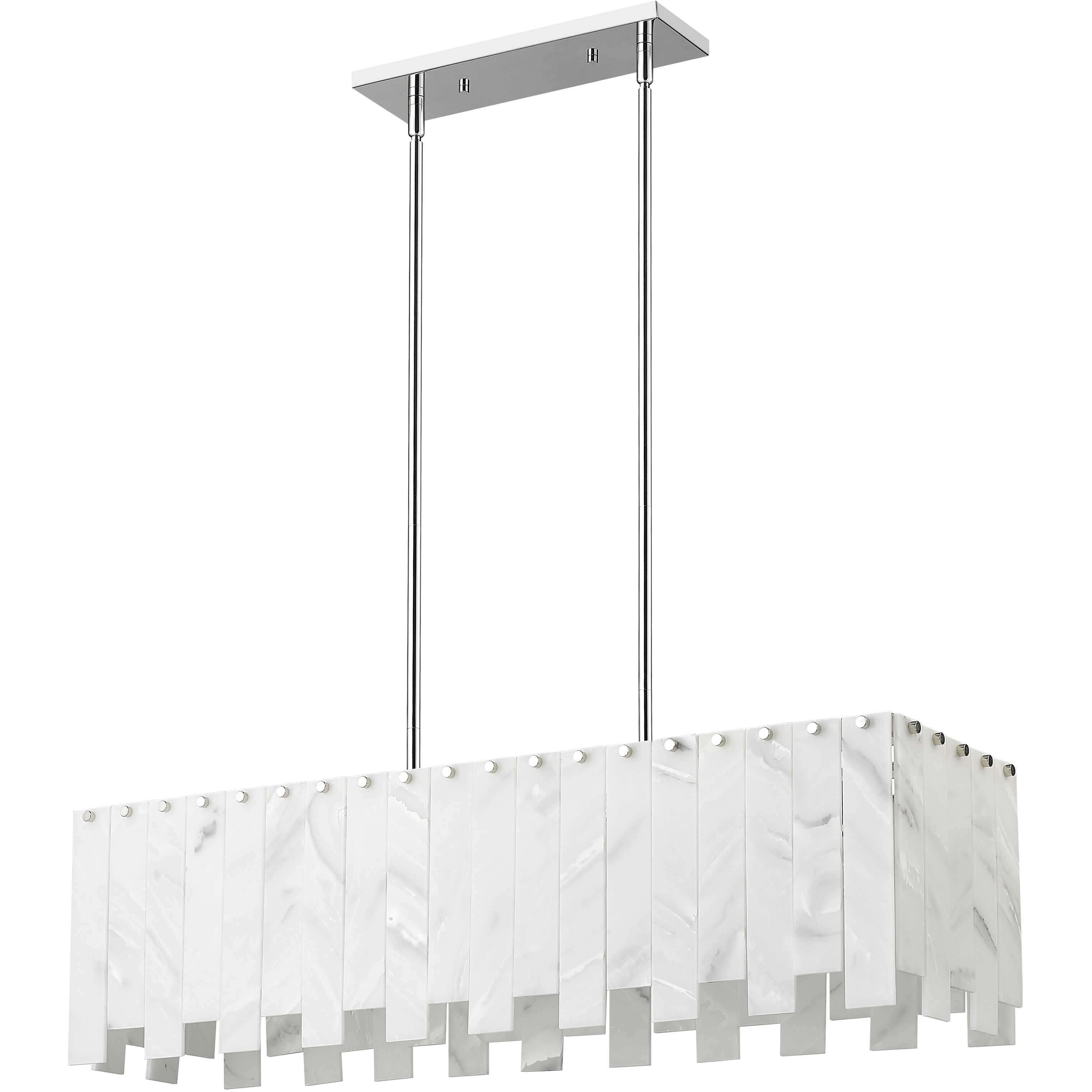 Viviana 5 Light 40.75 inch Polished Nickel Linear Chandelier Ceiling Light