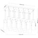 Fontaine Linear Chandelier Ceiling Light in Brushed Nickel