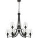 Joliet 9 Light 31 inch Matte Black Chandelier Ceiling Light