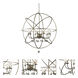 Acadia 10 Light 36 inch Antique Silver Chandelier Ceiling Light