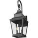 Raphael 2 Light 23.75 inch Sand Black Outdoor Wall Light in Soft Sand Black