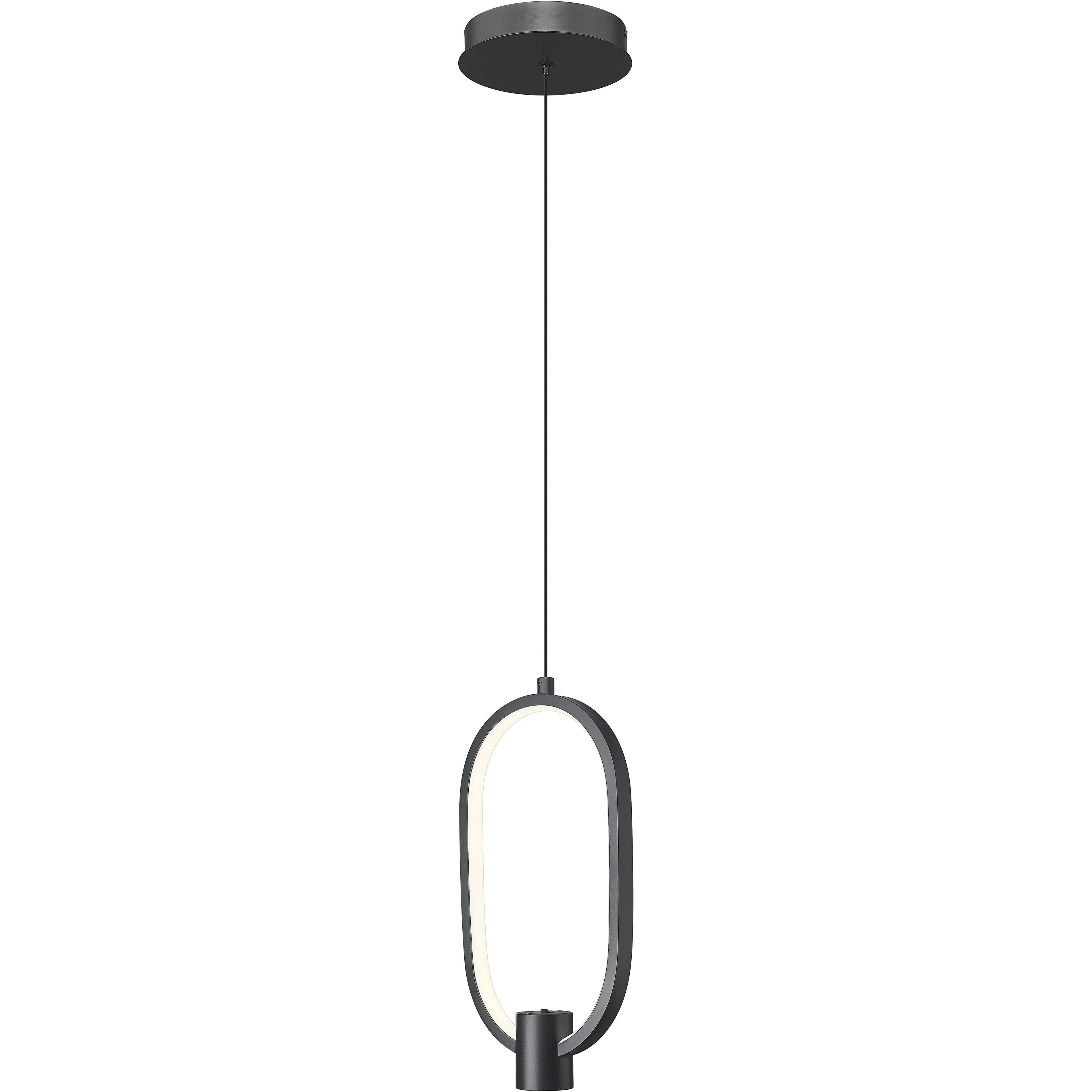 Saros Pendant Ceiling Light in Matte Black, LED