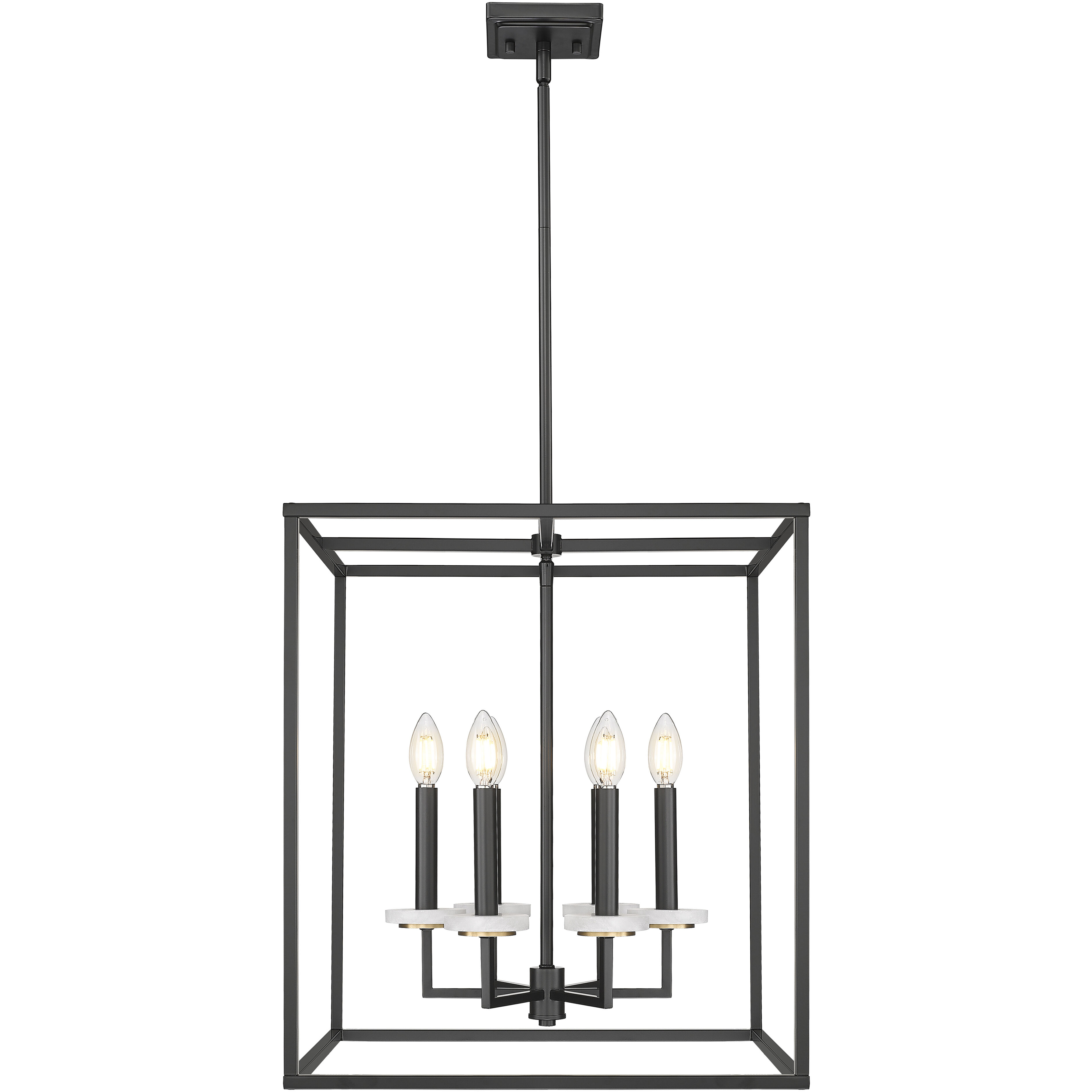 Gaultier 6 Light 18 inch Matte Black and Mondern Gold Chandelier Ceiling Light in Matte Black and Modern Gold