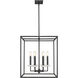 Gaultier 6 Light 18 inch Matte Black and Mondern Gold Chandelier Ceiling Light in Matte Black and Modern Gold