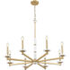Kaden 8 Light 36.5 inch Modern Gold Chandelier Ceiling Light