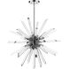 Burst 8 Light 33.25 inch Chrome Chandelier Ceiling Light in 56