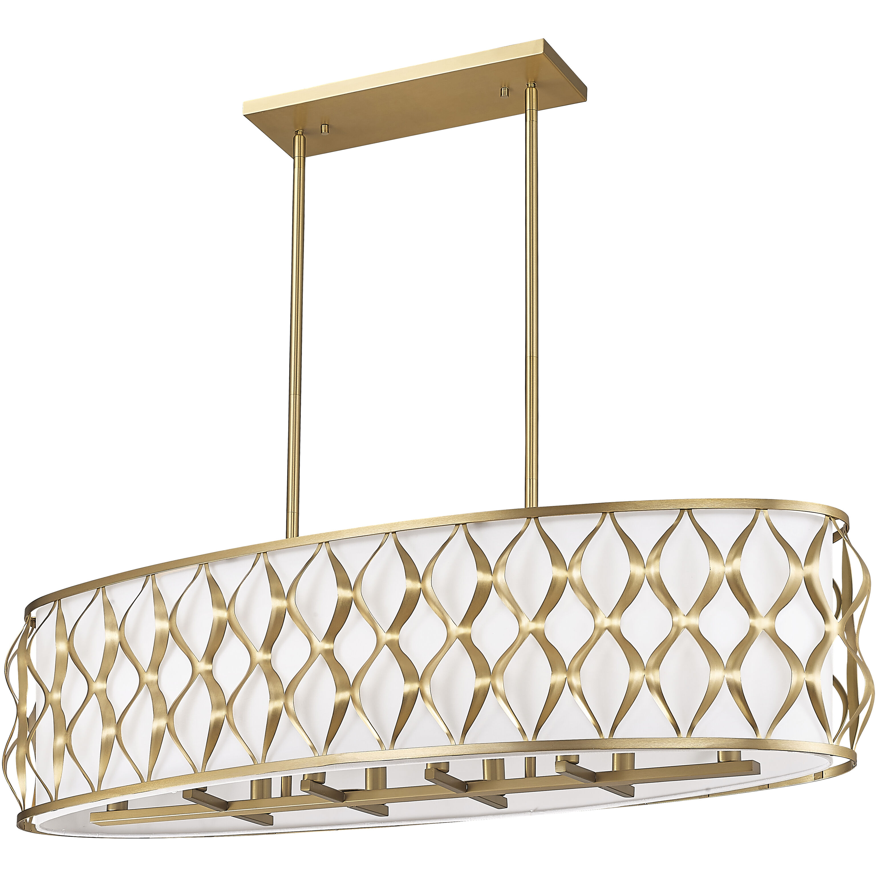 Harden 10 Light 43 inch Modern Gold Linear Chandelier Ceiling Light