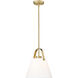 Z-Studio 1 Light 12.5 inch Heritage Brass Pendant Ceiling Light