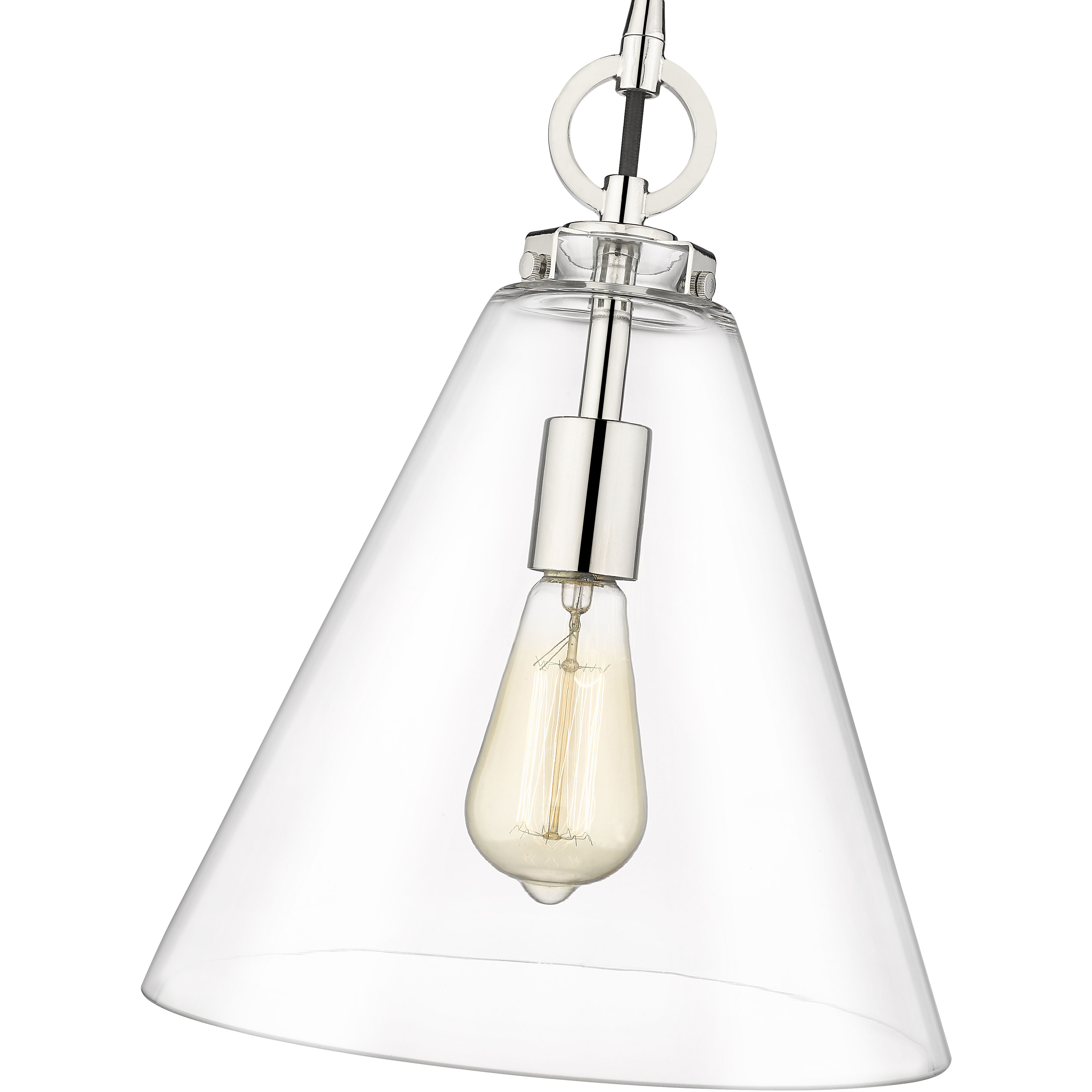 Harper 1 Light 11.5 inch Polished Nickel Pendant Ceiling Light