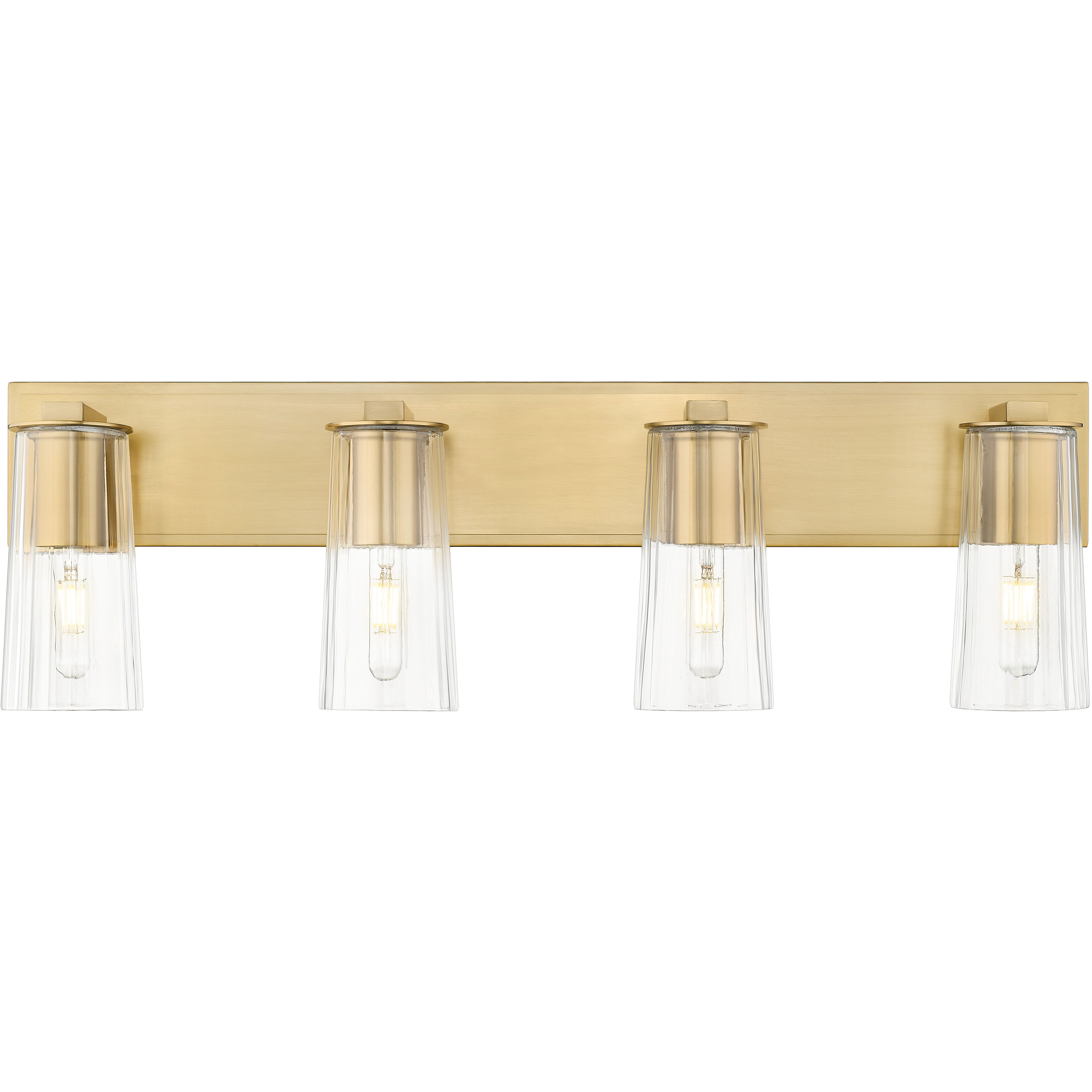 Titus 4 Light 32 inch Modern Gold Bath Vanity Light Wall Light