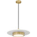 Ludo LED 20 inch Matte White and Modern Gold Pendant Ceiling Light