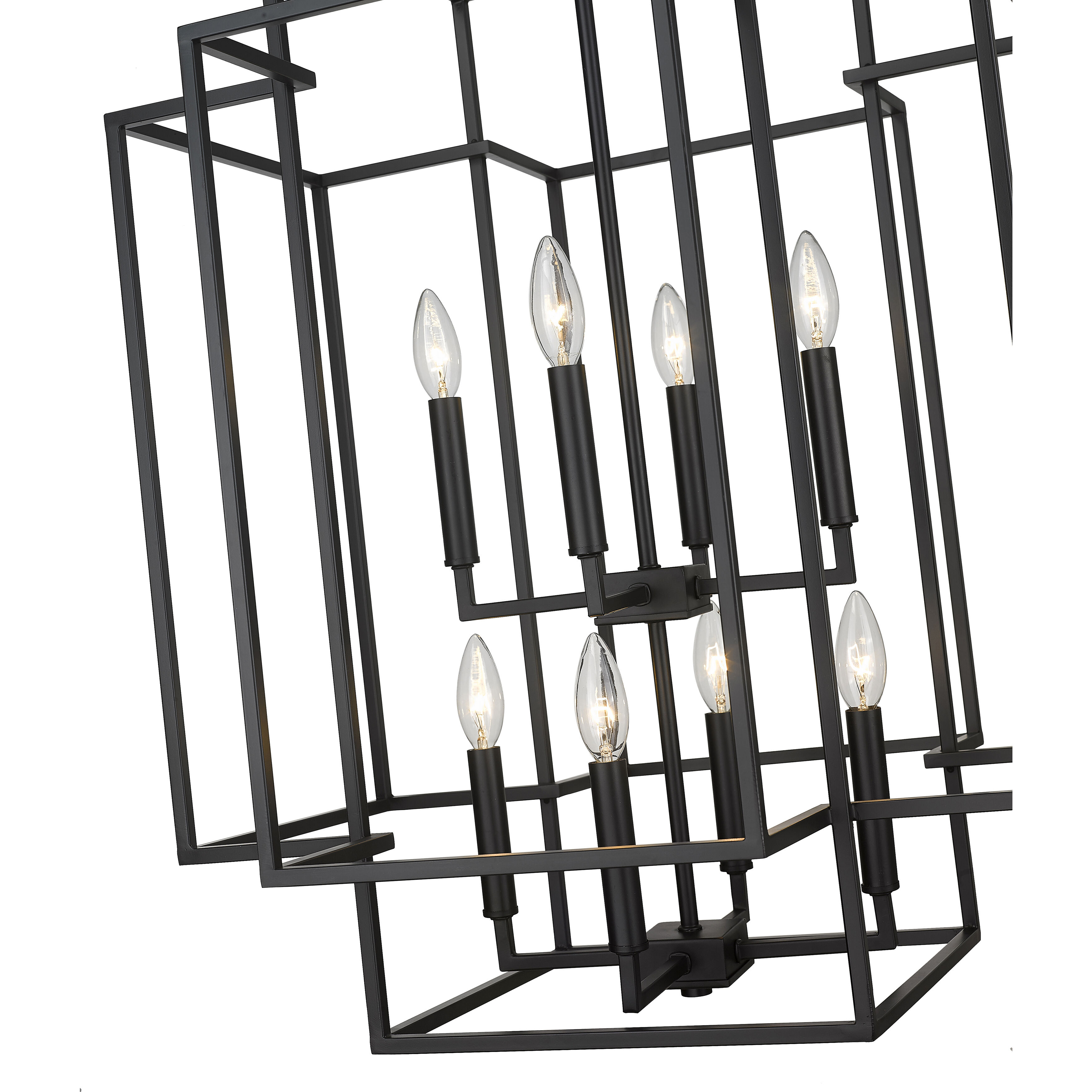 Titania 8 Light 22 inch Matte Black Chandelier Ceiling Light
