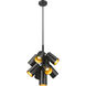 Lumina 9 Light 17 inch Matte Black Chandelier Ceiling Light